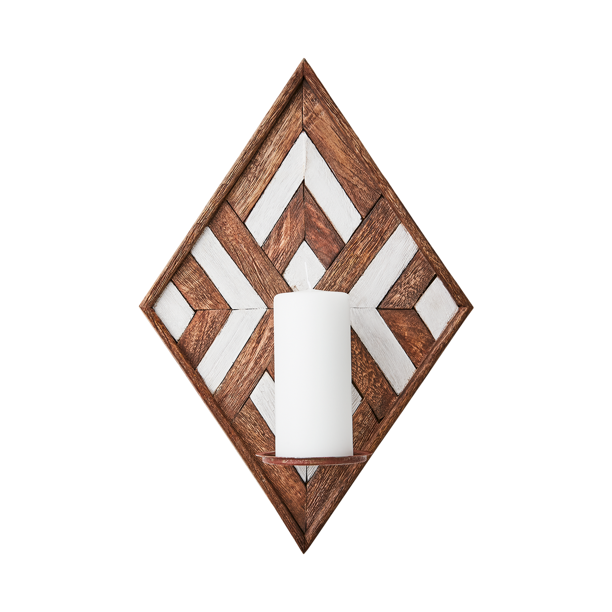 Affari of Sweden, VECTOR Väggljushållare, Brun/vit