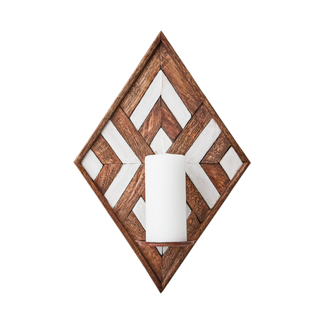 Affari of Sweden, VECTOR Väggljushållare, Brun/vit