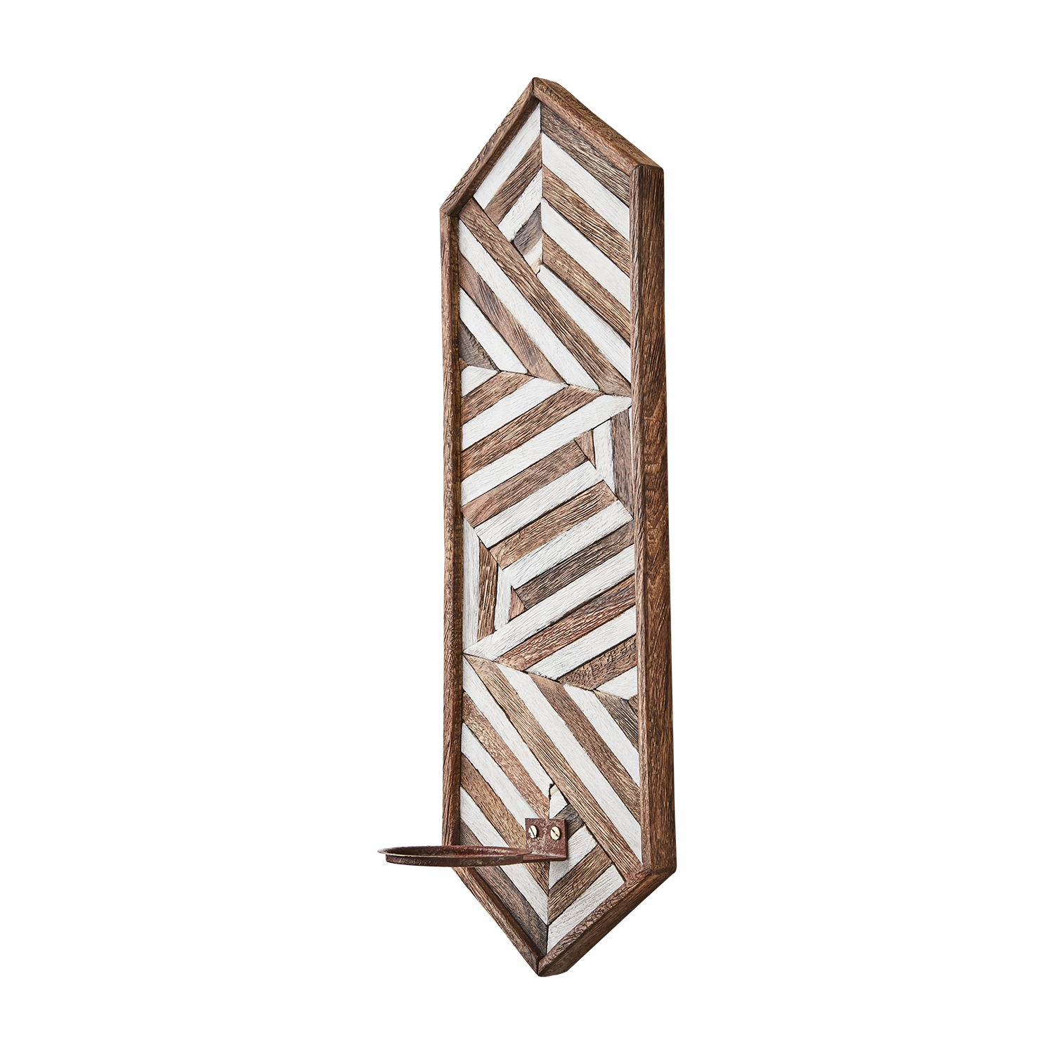 Affari of Sweden, VECTOR Väggljushållare, Brun/vit