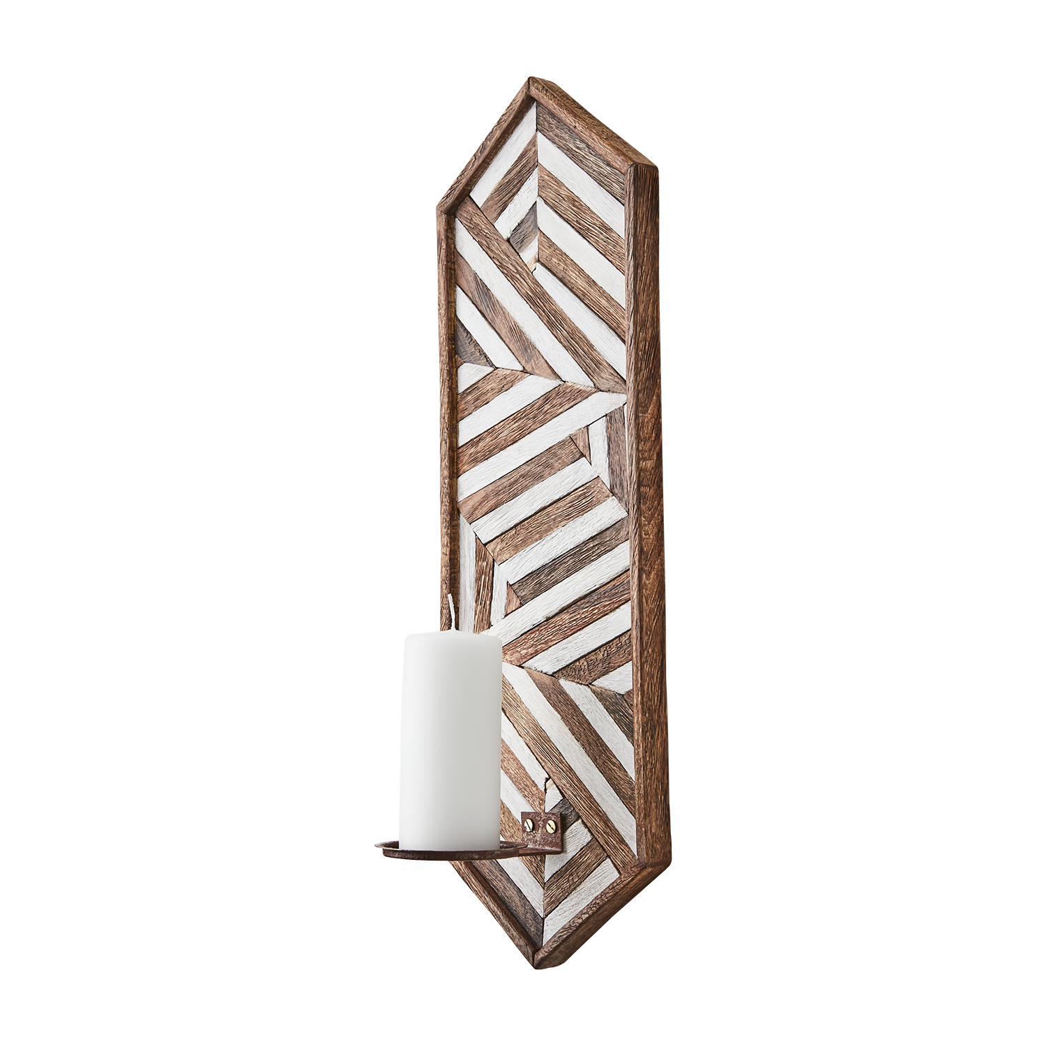 Affari of Sweden, VECTOR Väggljushållare, Brun/vit