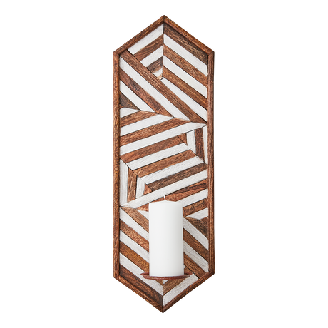 Affari of Sweden, VECTOR Väggljushållare, Brun/vit