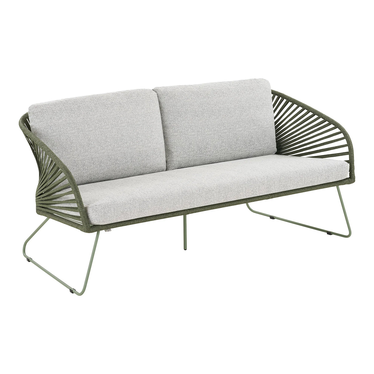 House Nordic, Novella loungeset – stål, grå/grön, inklusive dynor