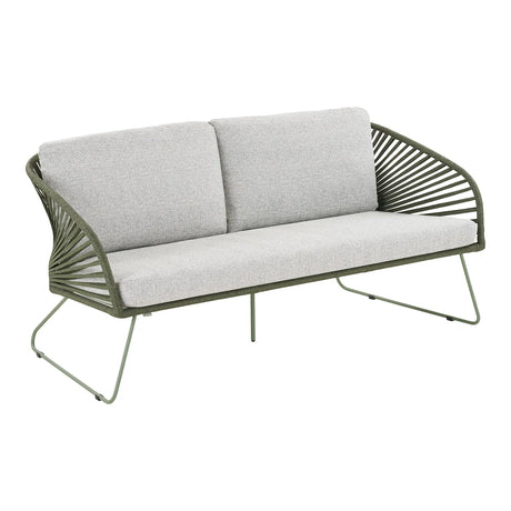House Nordic, Novella loungeset – stål, grå/grön, inklusive dynor