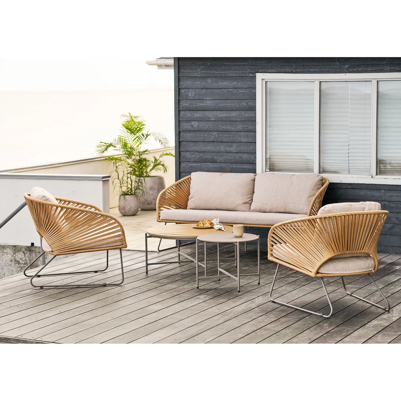 House Nordic, Novella Loungeset Beige/Sand med Dynor