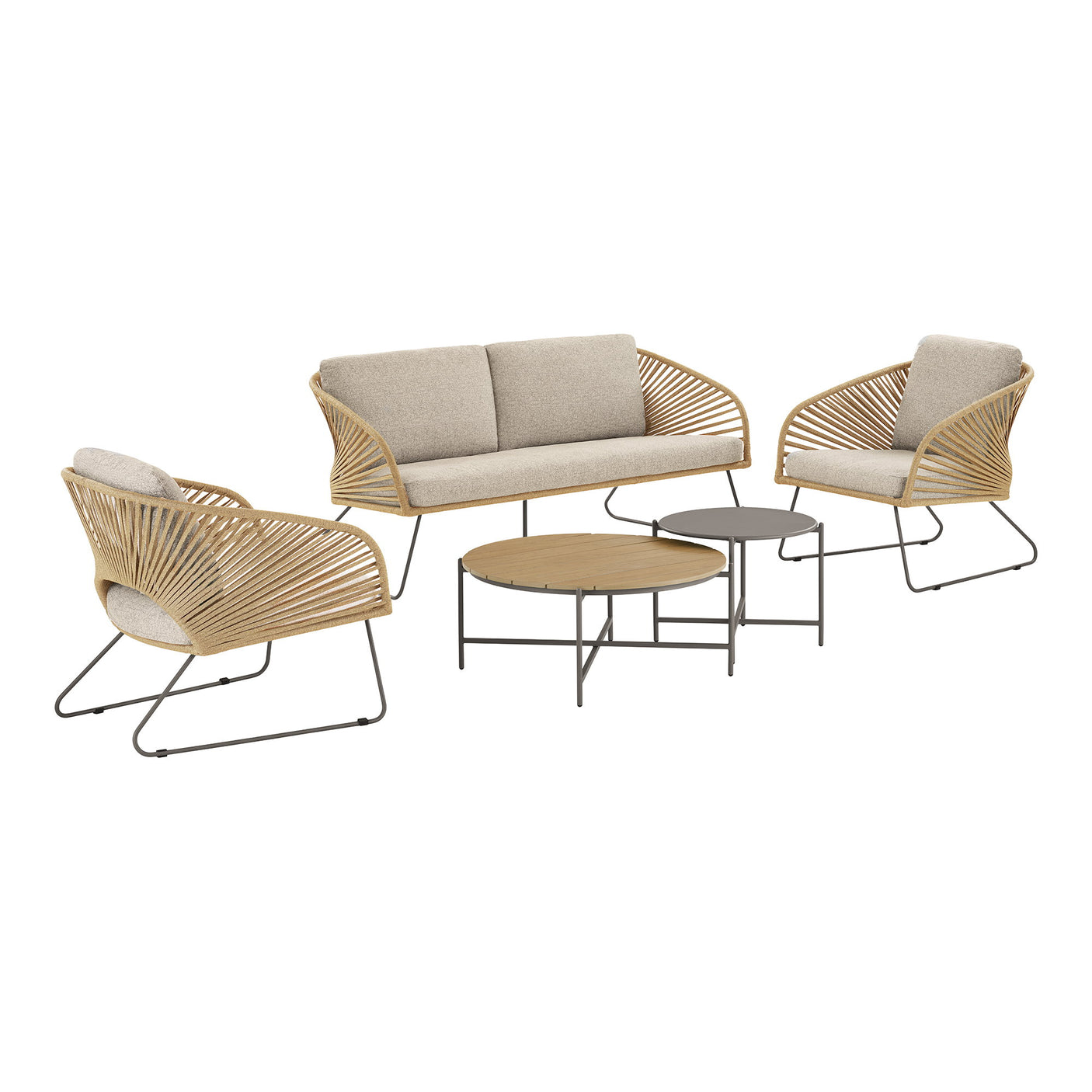 House Nordic, Novella Loungeset Beige/Sand med Dynor