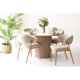 House Nordic, Matgrupp Athens & Cavi med 4 Stolar Sand / Natur / Vit 120 cm