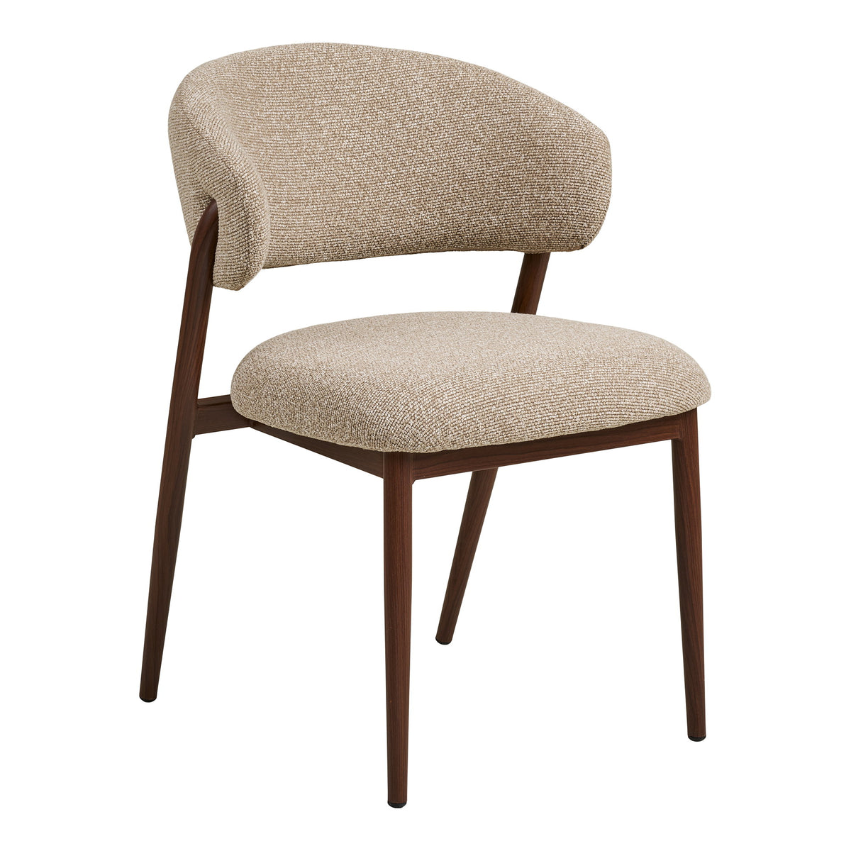 House Nordic, Matgrupp Delphi & Cavi med 4 Stolar Sand / Valnöt / Travertin 140 cm