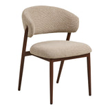 House Nordic, Matgrupp Delphi & Cavi med 4 Stolar Sand / Valnöt / Travertin 140 cm