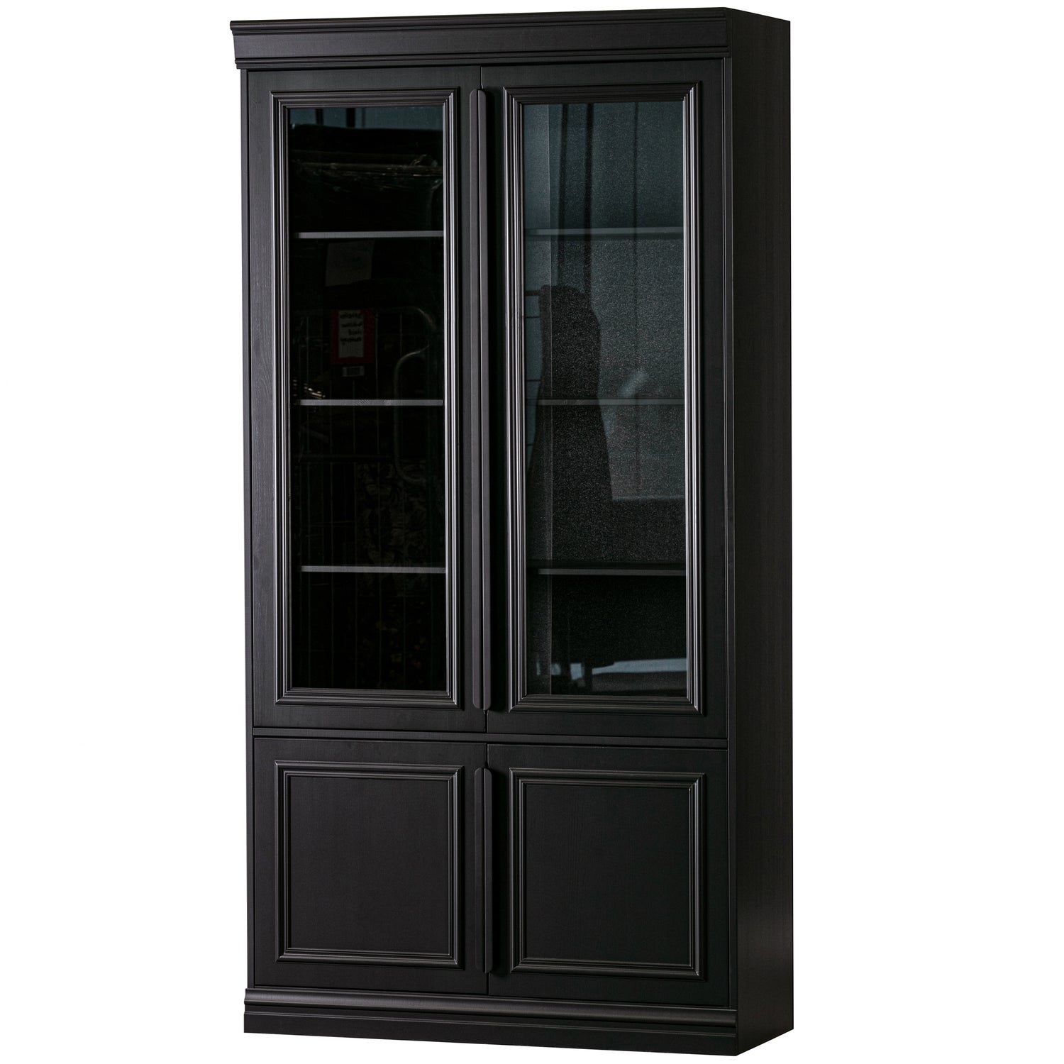 ORGANIZE GLASS-DOOR DISPLAY CASE 44CM PINE MATT BLACK [fsc]