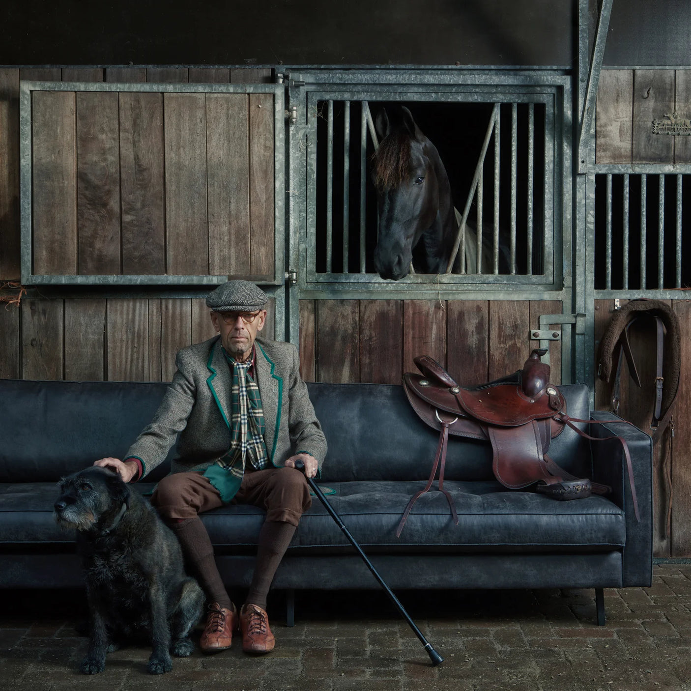 WOOOD, Rodeo Classic 3-sitssoffa ekoläder svart