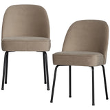 WOOOD, Vogue matstol sammet khaki