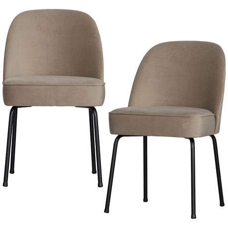 WOOOD, Vogue matstol sammet khaki