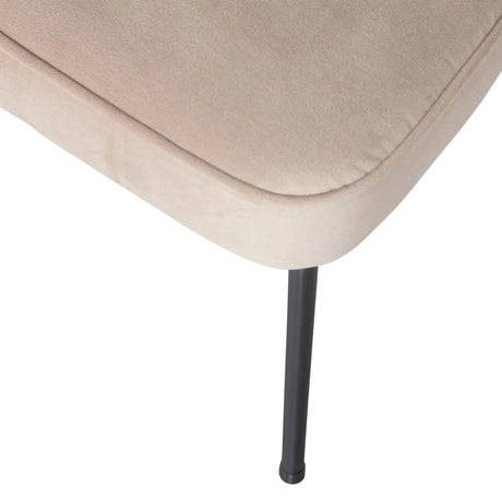 WOOOD, Vogue matstol sammet khaki