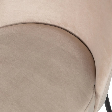 WOOOD, Vogue matstol sammet khaki