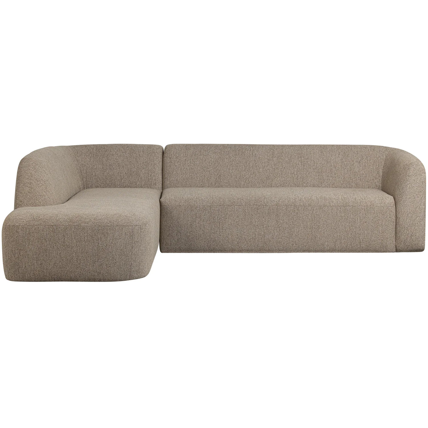 WOOOD, Sloping hörnsoffa vänster chenille naturel melange