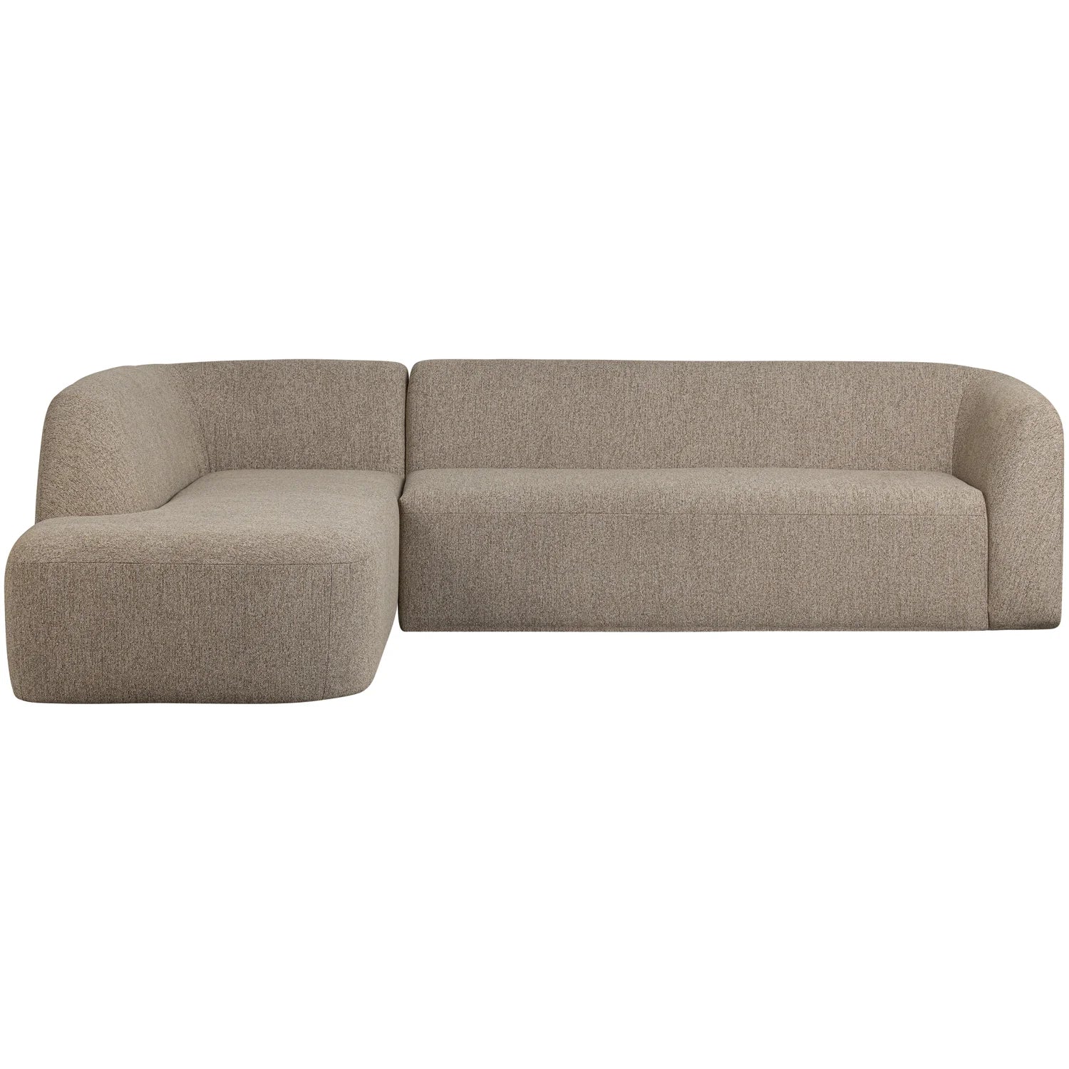 WOOOD, Sloping hörnsoffa vänster chenille naturel melange