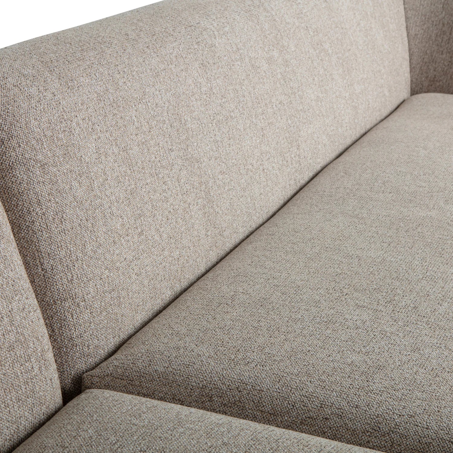 WOOOD, Sloping hörnsoffa vänster chenille naturel melange