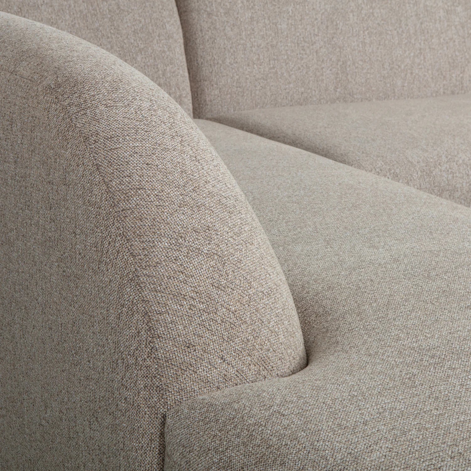 WOOOD, Sloping hörnsoffa vänster chenille naturel melange