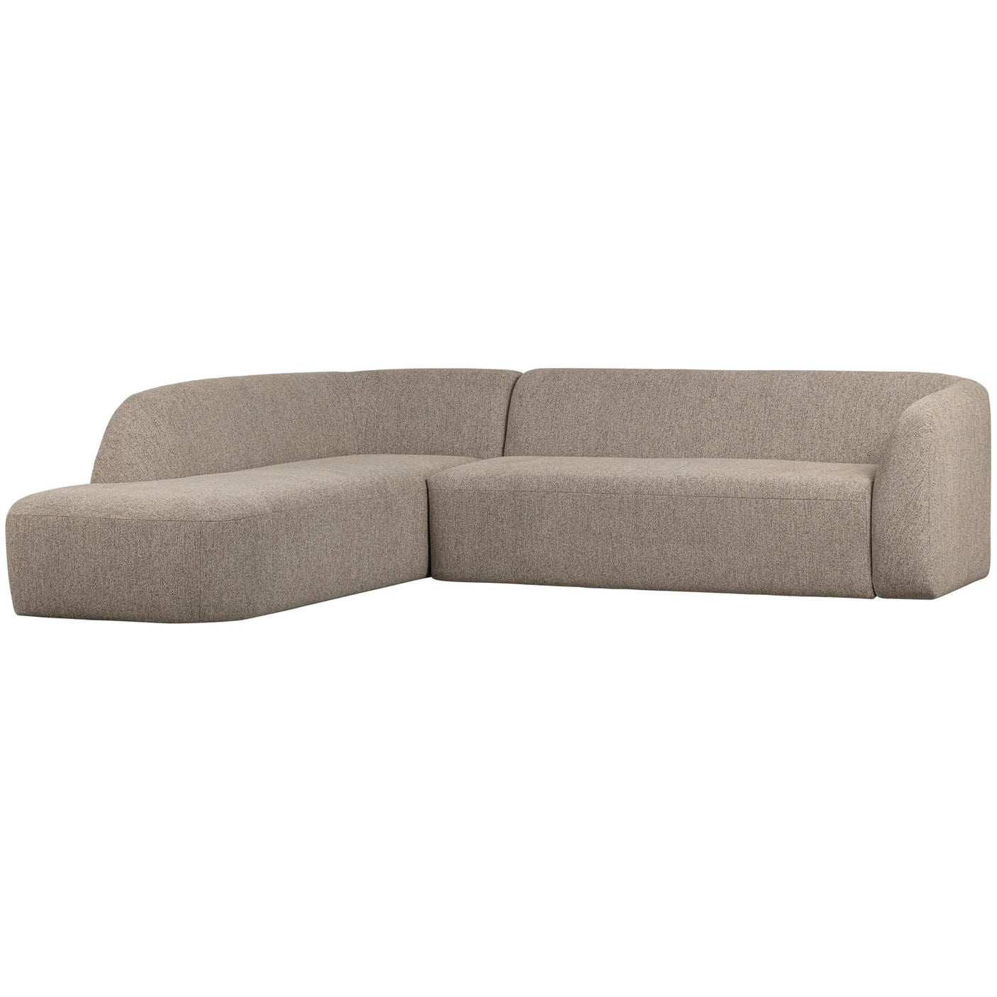 WOOOD, Sloping hörnsoffa vänster chenille naturel melange