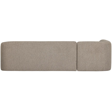 WOOOD, Sloping hörnsoffa vänster chenille naturel melange