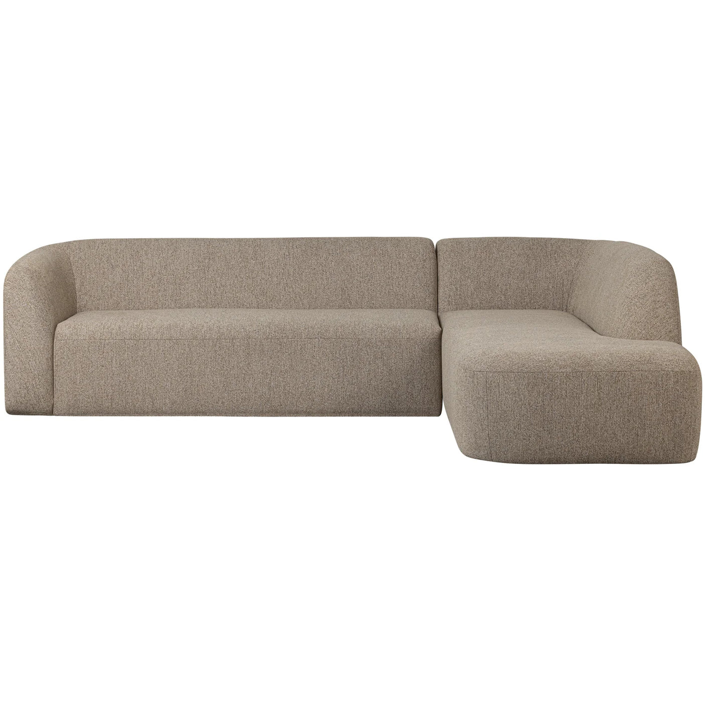 WOOOD, Sloping hörnsoffa höger chenille naturel melange