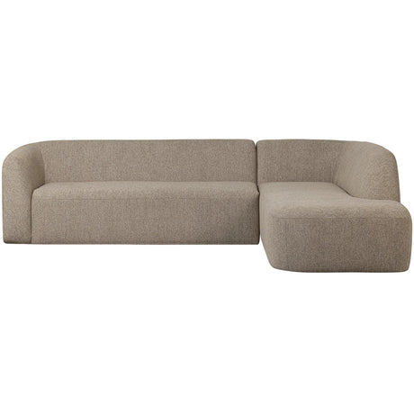 WOOOD, Sloping hörnsoffa höger chenille naturel melange