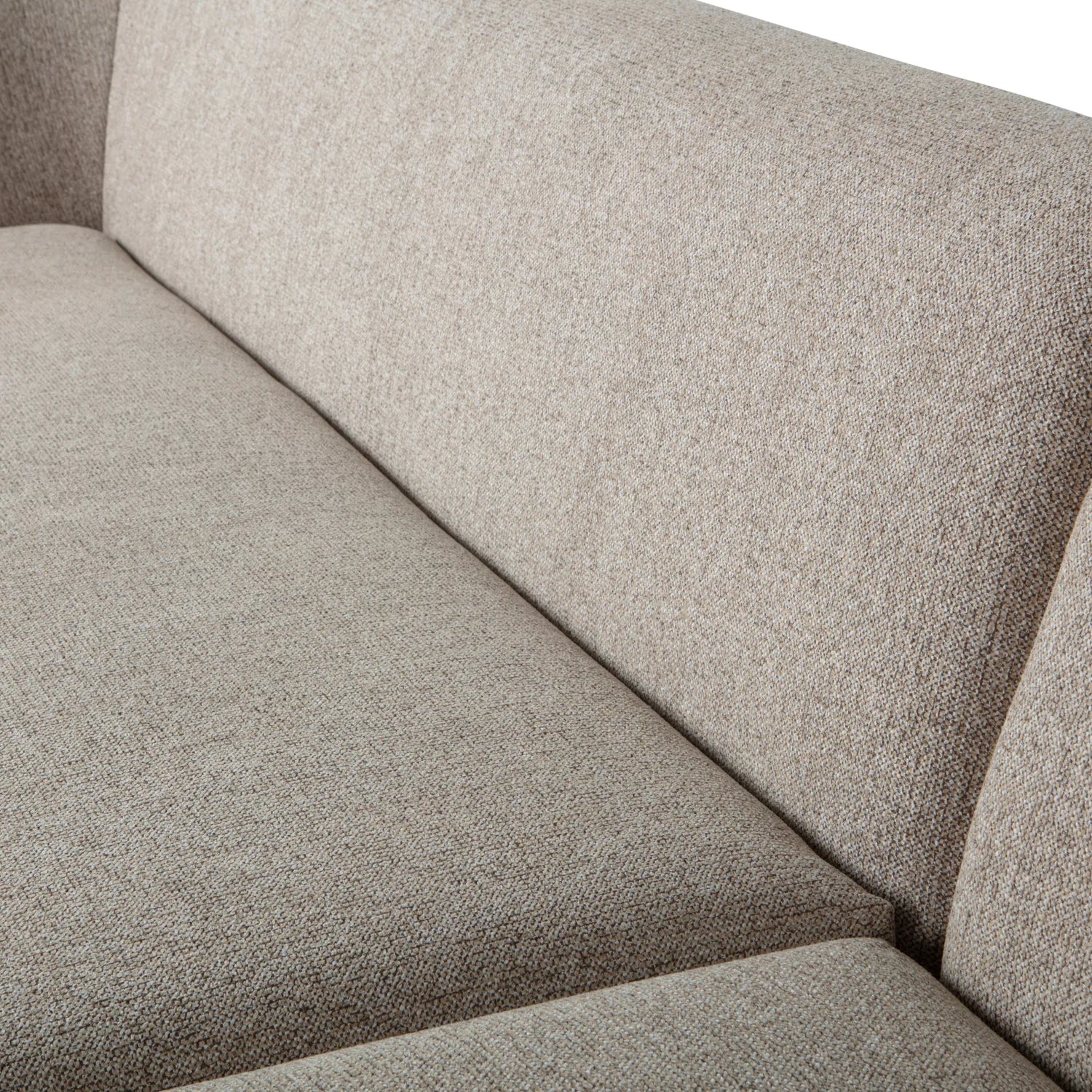 WOOOD, Sloping hörnsoffa höger chenille naturel melange
