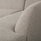 WOOOD, Sloping hörnsoffa höger chenille naturel melange