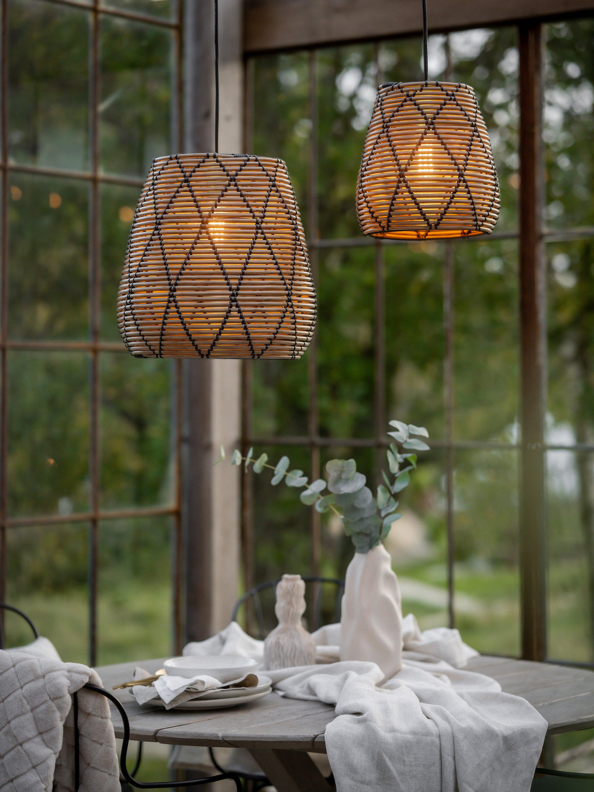 Lollo Taklampa Natur/svart 38cm