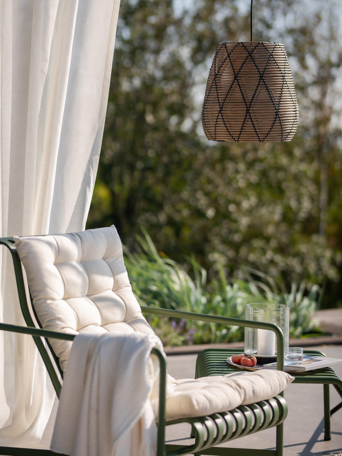 Lollo Takskärm – Natur/svart 38 cm