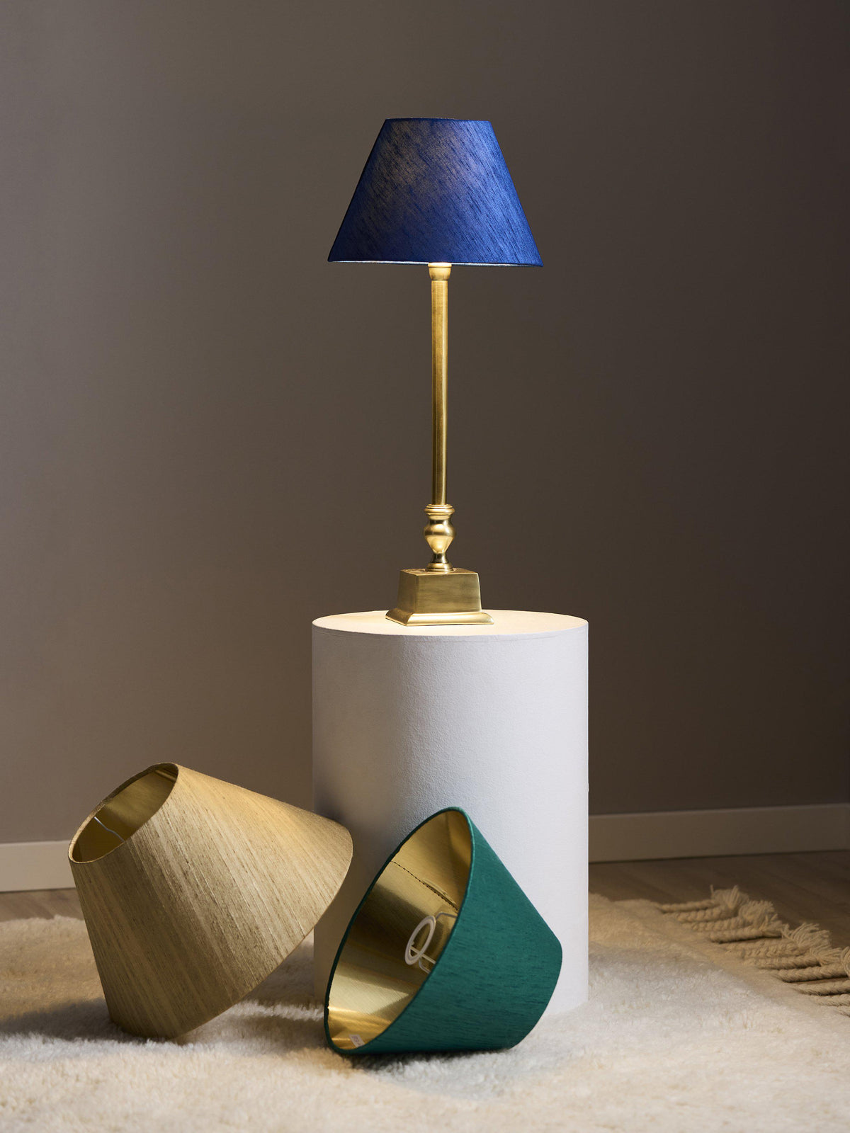 Estelle Lampskärm – Djupblå 40 cm