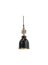 Cleveland Taklampa – Svart/Antikmäss 14 cm