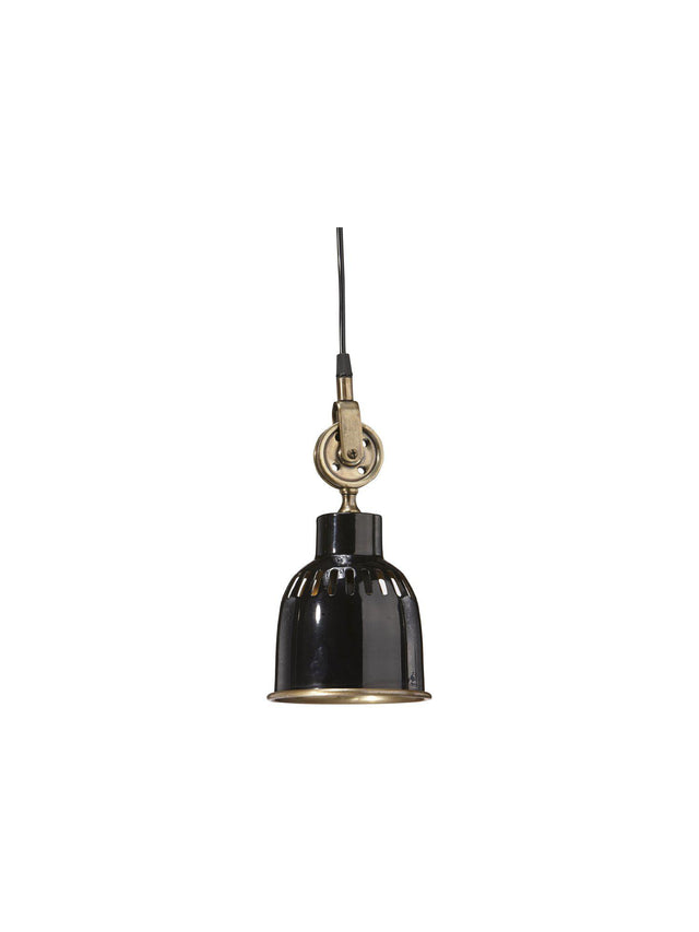 Cleveland Taklampa – Svart/Antikmäss 14 cm