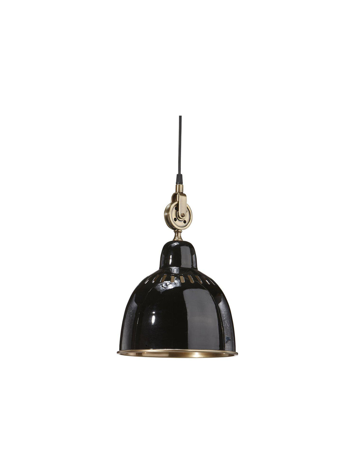 Cleveland Taklampa – Svart/Antikmäss 23 cm