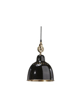 Cleveland Taklampa – Svart/Antikmäss 23 cm