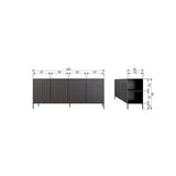 WOOOD, New Gravure Sideboard 200 cm i Askfanér – Espresso [FSC]
