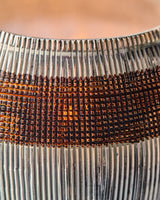 Värmeljushållare, HDStripe, Silver finish, Brun