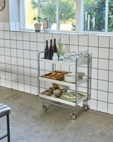 Serveringsvagn, HDRoll, Large, Off-White, Crome