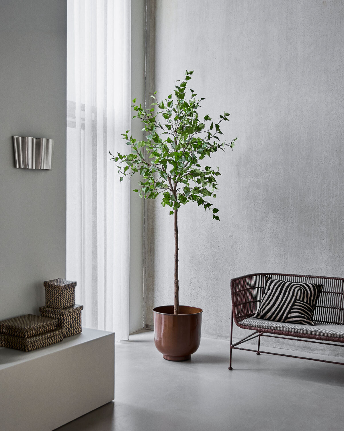 Konstgjord växt, HDHornbeam, Grön, Lila