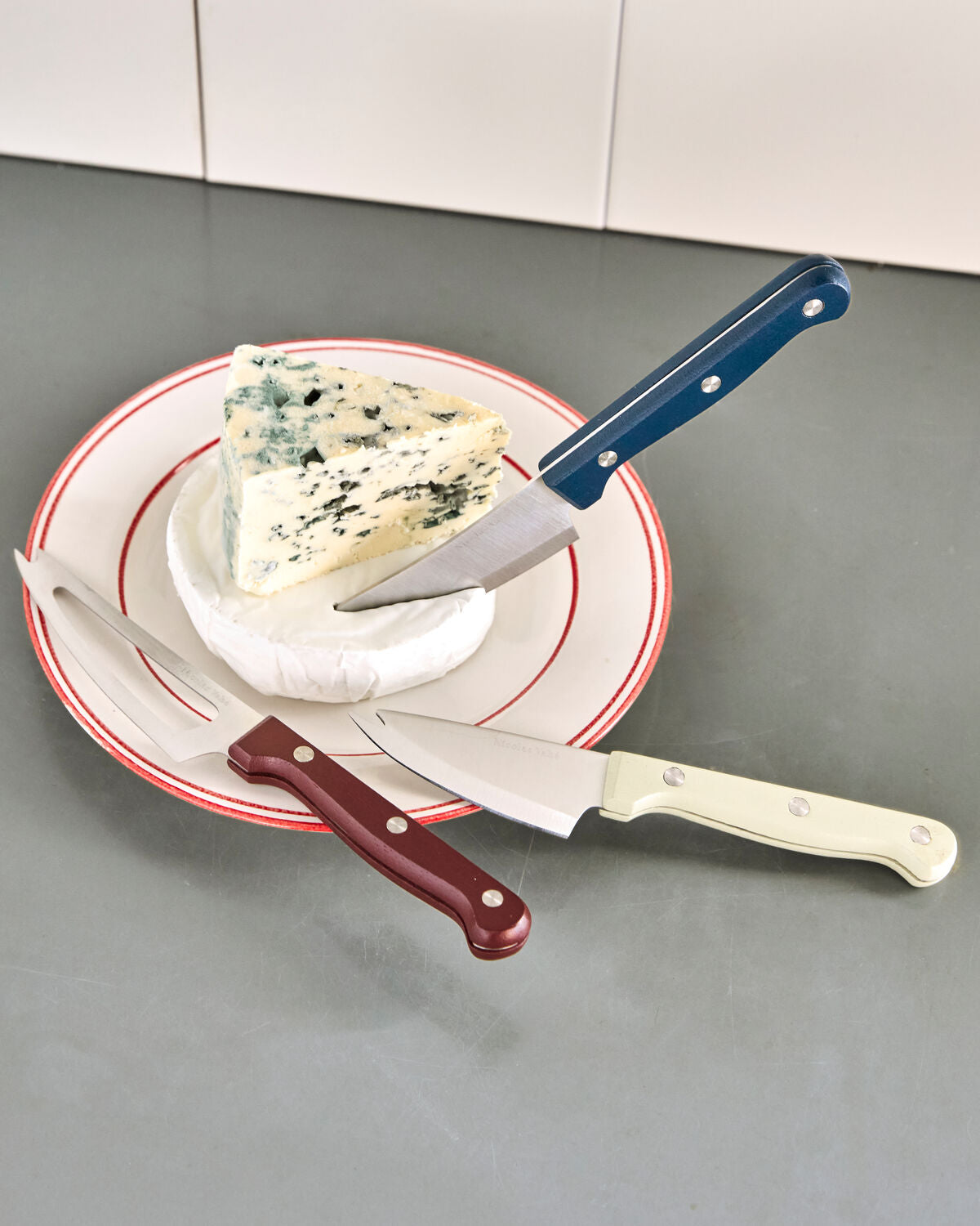 Ostknivar, NVCheese Knives, Vit, Blå, Röd