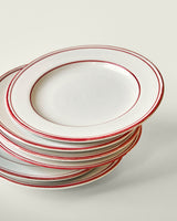 Lunchtallrik, NVBistro, Röd, Vit