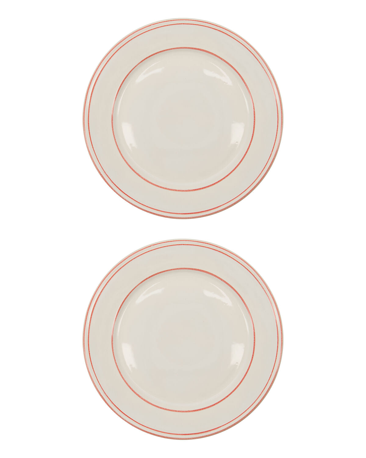 Middagstallrik, NVBistro, Röd, Vit