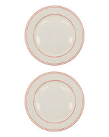 Middagstallrik, NVBistro, Röd, Vit