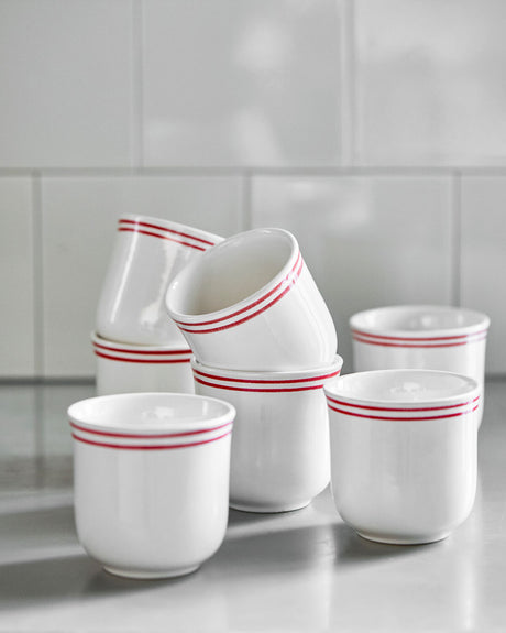 Mugg, NVBistro, Röd, Vit