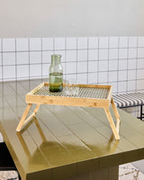 Bricka bord, HDTray, Svart, Natur