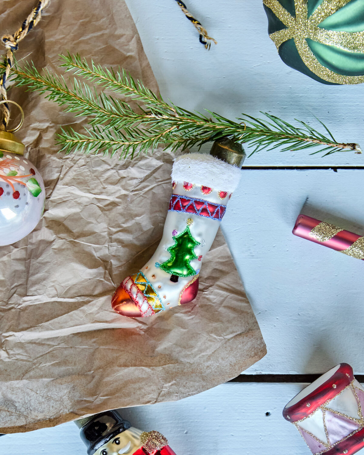 Julprydnad, HDStok, Vit, Röd