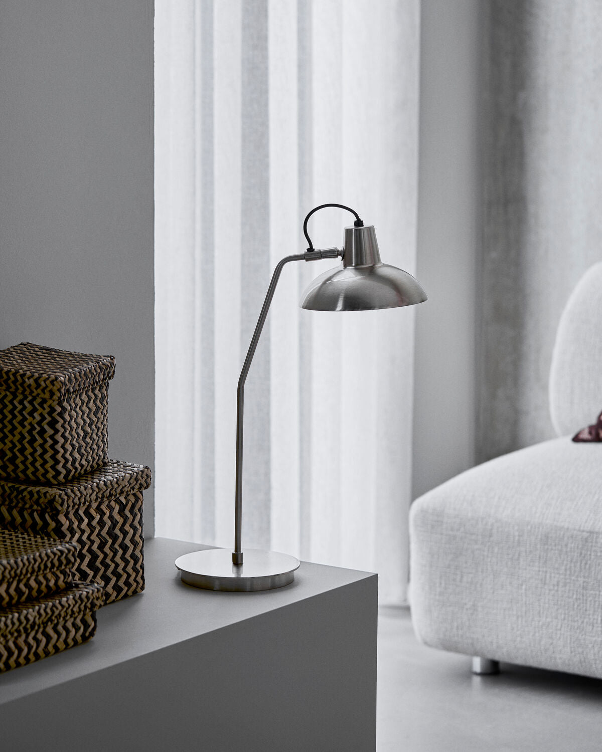 Bordslampa, HDDesk, Borstat silverfärg
