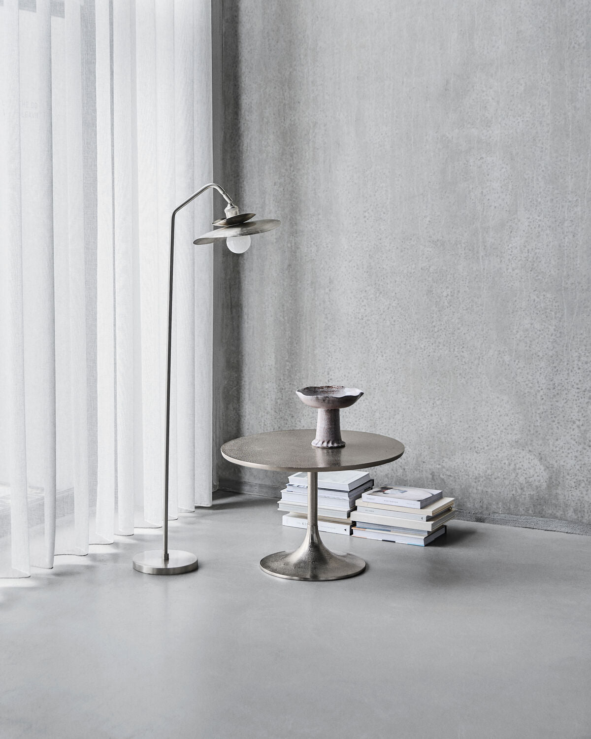Golvlampa, HDStand, Borstat silverfärg