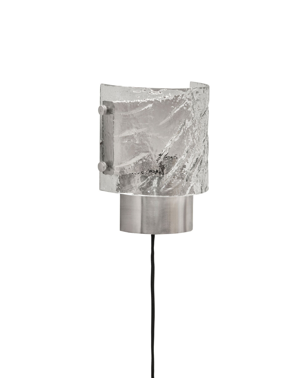 Vägglampa, HDType, Borstat silver