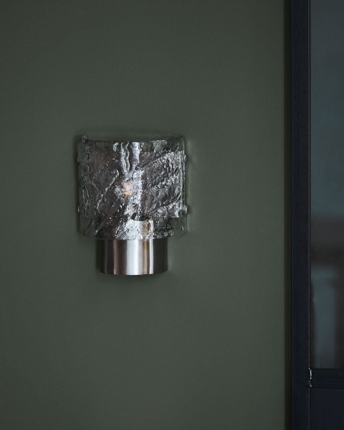 Vägglampa, HDType, Borstat silver
